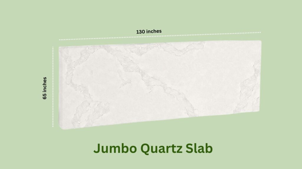 jumbo quartz slab size