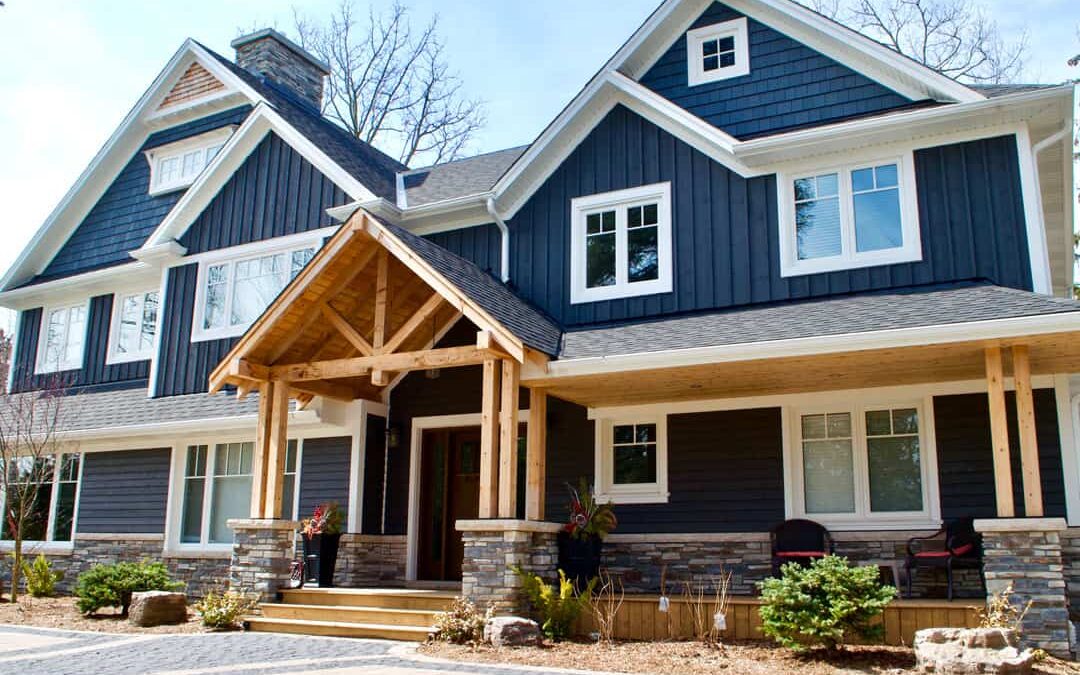 15 Dark Blue House With Cedar Trim Ideas That Are Sleek & Stylish