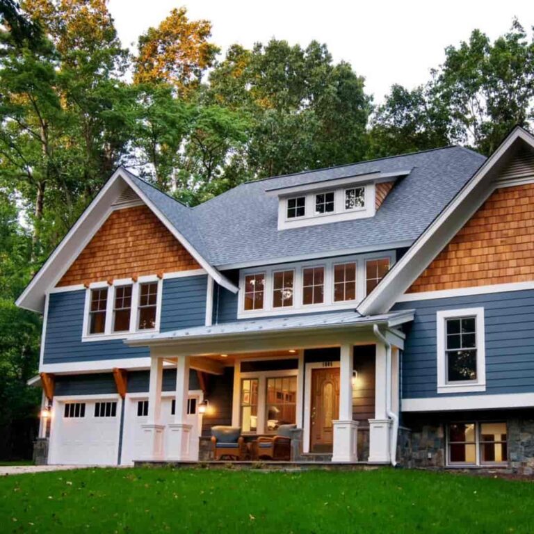 15 Dark Blue House With Cedar Trim Ideas That Are Sleek & Stylish ...