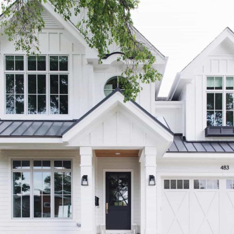 Black Windows With White Trim