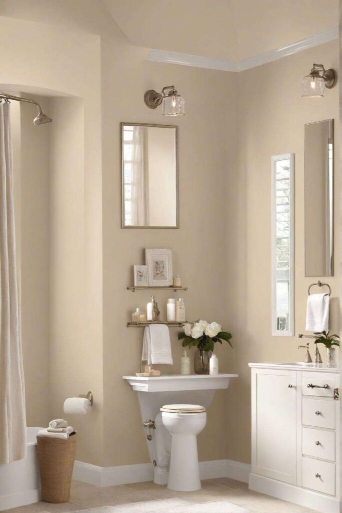 Accessible beige bathroom