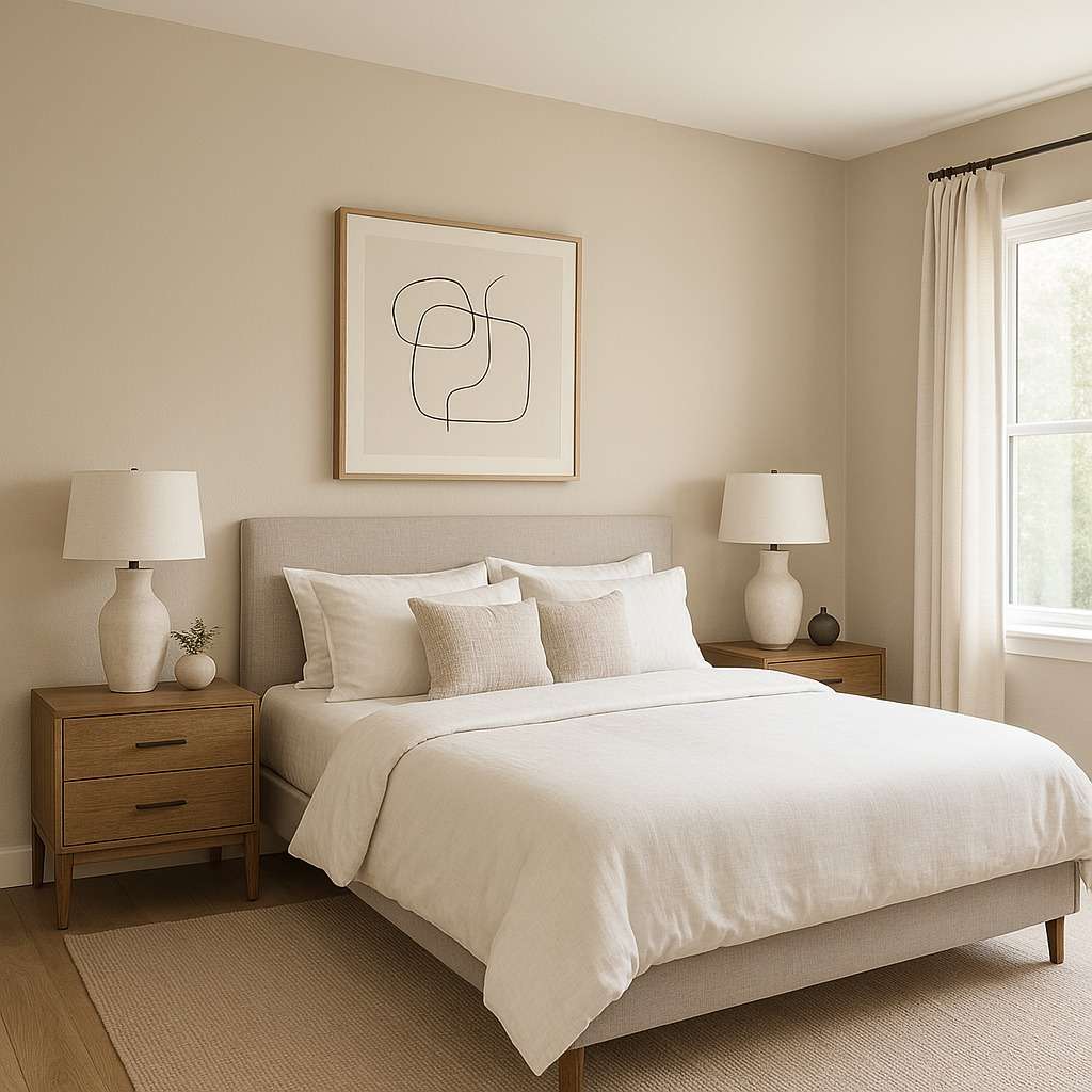 Accessible beige bedroom