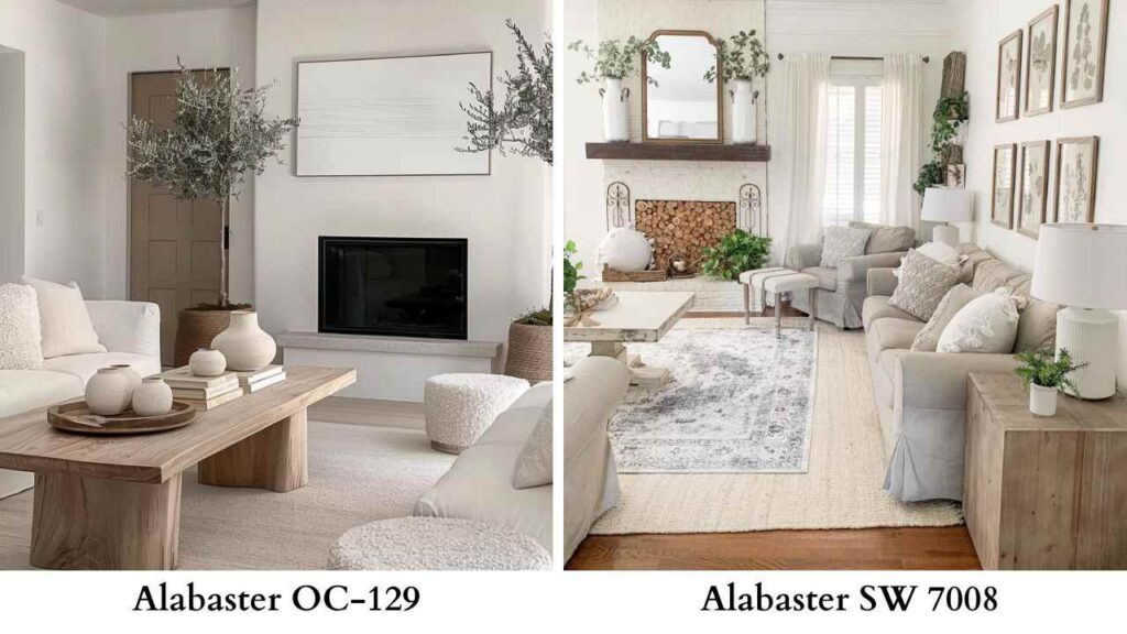 Alabaster OC-129 vs Alabaster SW 7008