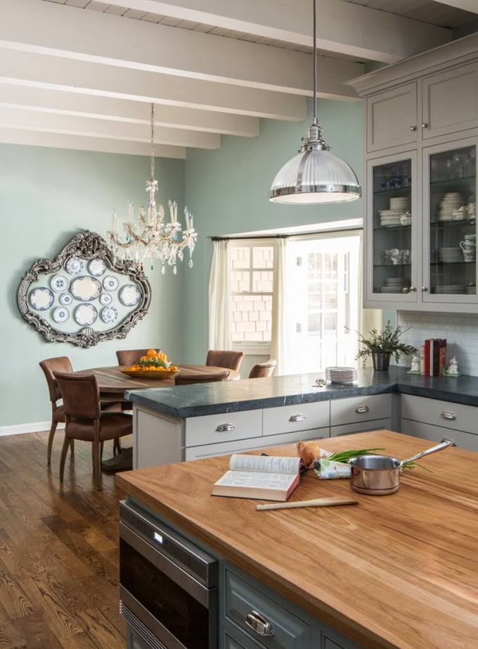 An Image Showing Palladian Blue Kitchen