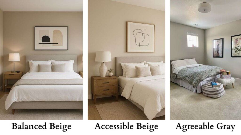 Balanced Beige Vs Accessible Beige vs Agreeable Gray