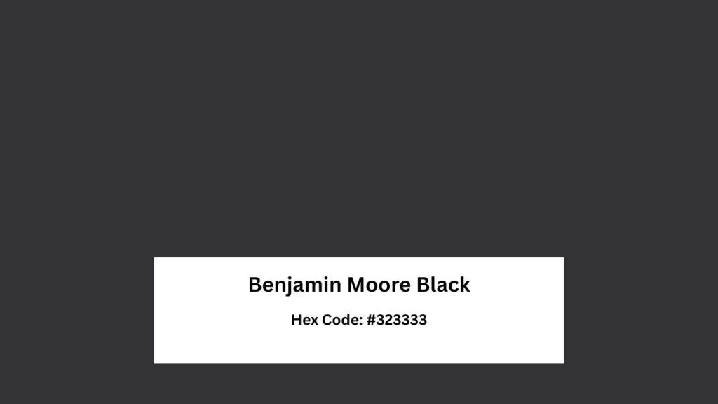 Benjamin Moore Black