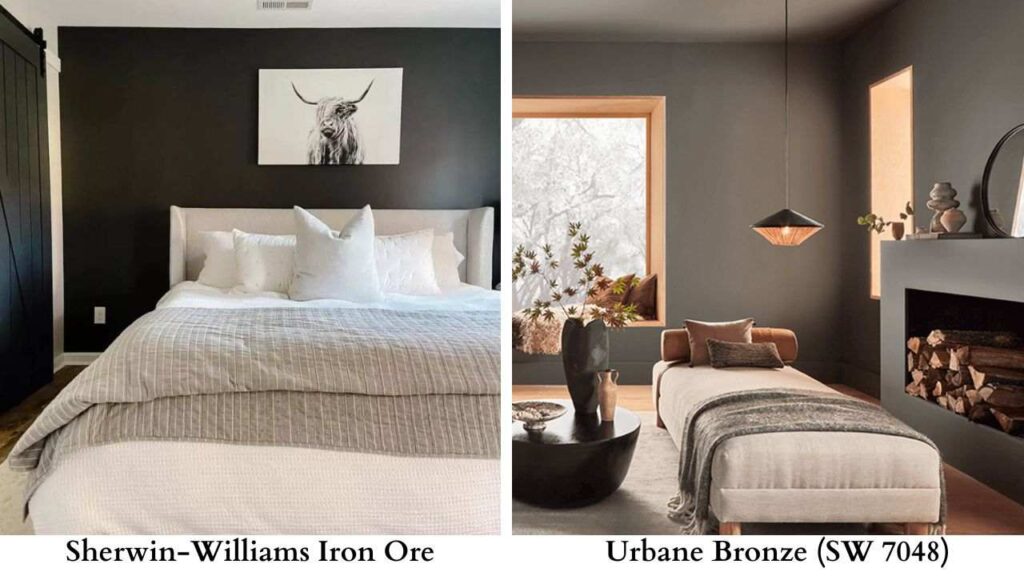Benjamin Moore Iron Ore Vs Urbane Bronze (SW 7048)