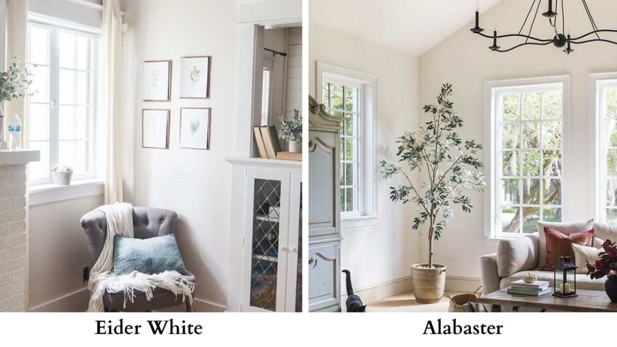 Eider White Vs Alabaster: Comparing Two Sherwin-Williams Popular Whites