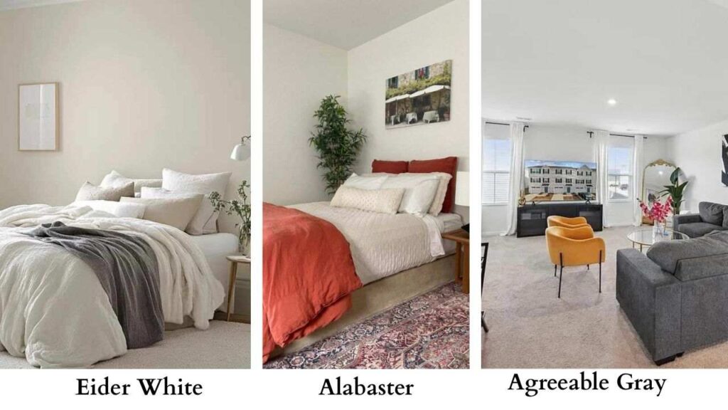 Eider White Vs Alabaster Vs Agreeable Gray