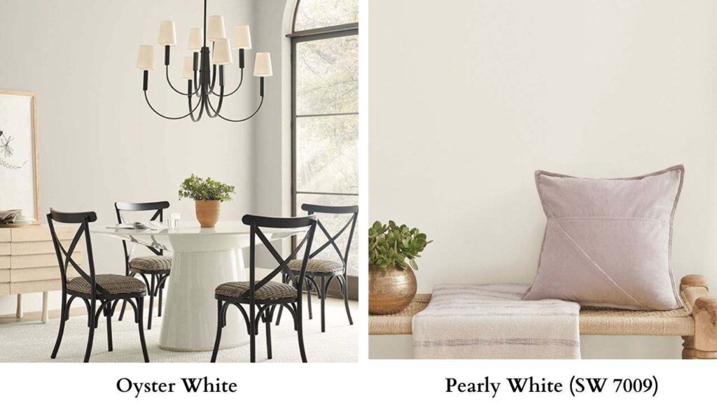 Oyster White Vs Pearly White (SW 7009)