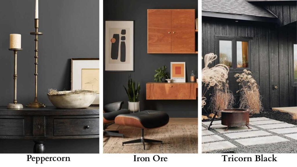 Peppercorn Vs Iron Ore vs Tricorn Black