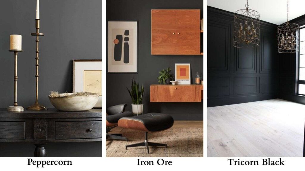 Peppercorn Vs Iron Ore vs Tricorn Black