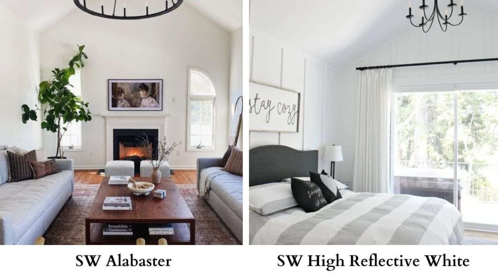 SW Alabaster vs SW High Reflective White