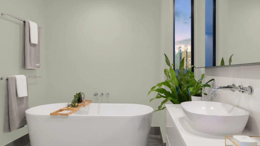 Sherwin Williams Liveable Green Bathroom