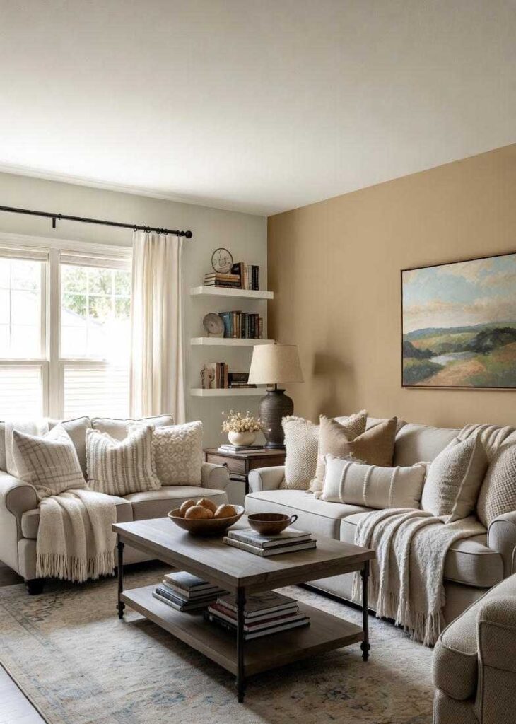 Sherwin williams accessible beige with whitetail as complementay color