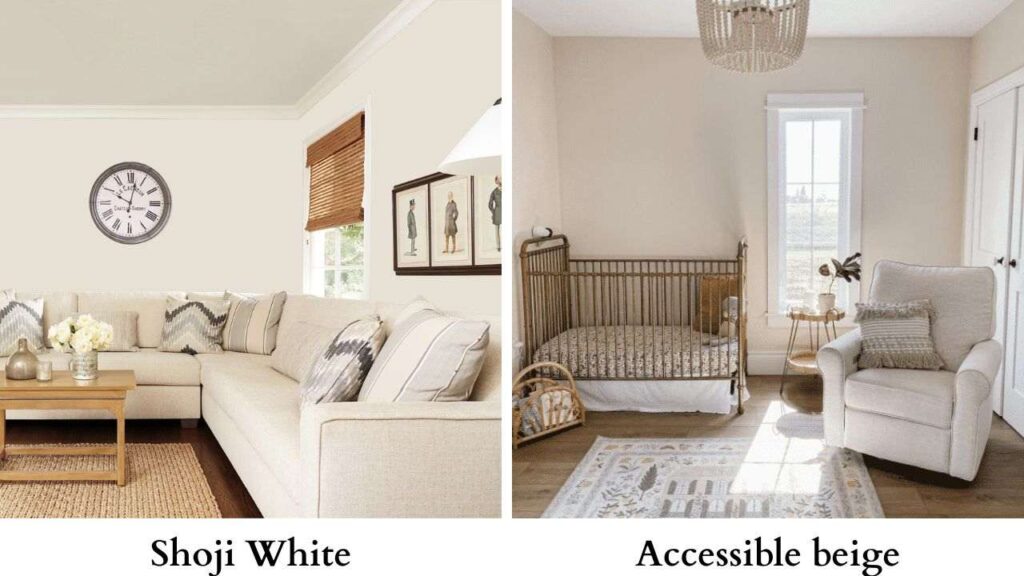 Shoji White vs Accessible beige