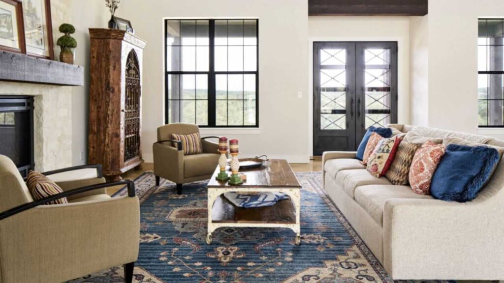 Shoji white in living room