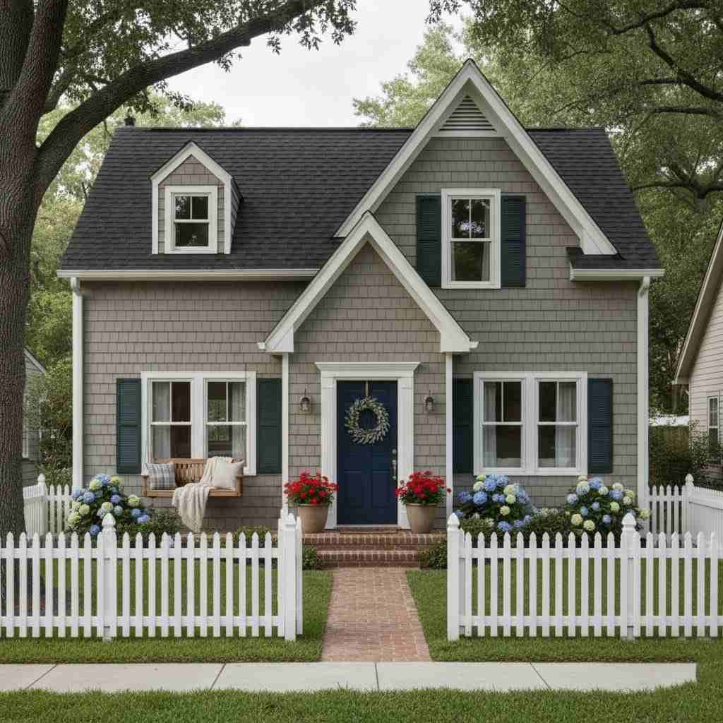 Agreeable Gray exteriors feel cozy and traditional