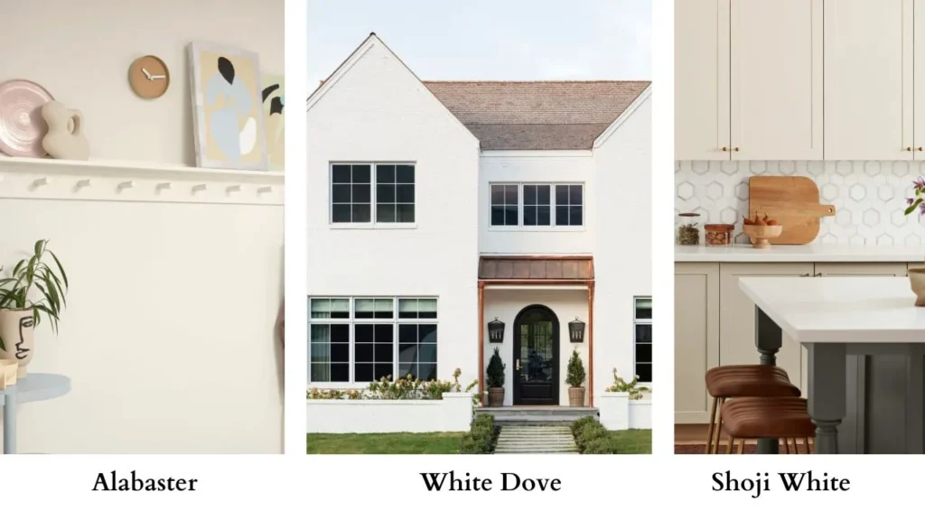 Alabaster vs White Dove Vs Shoji White