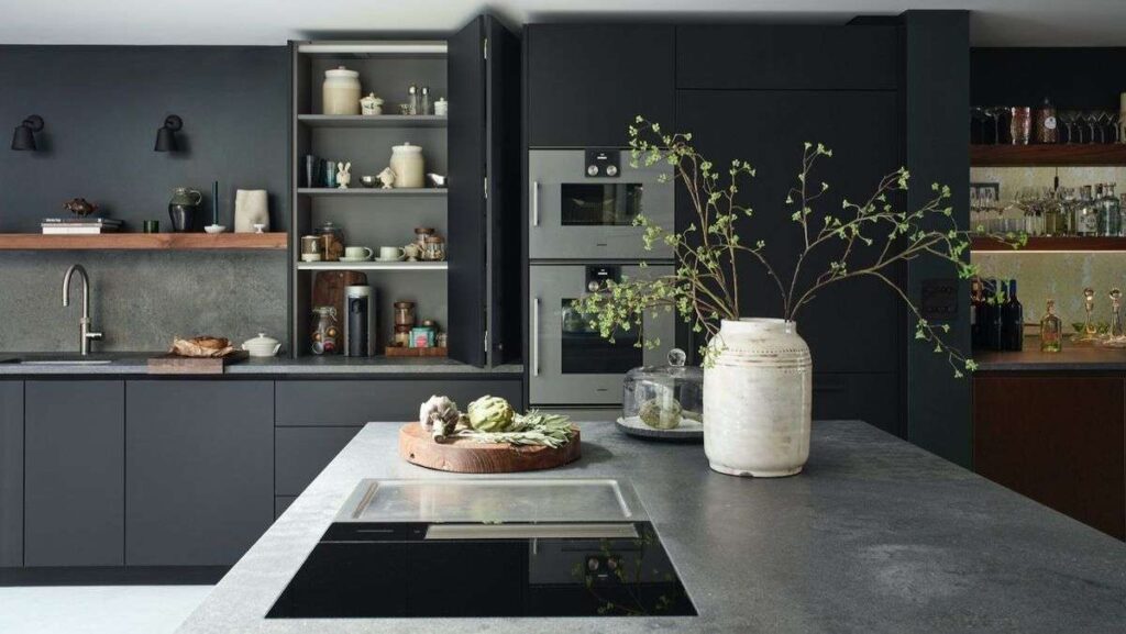 Anthracite kitchen cabinets