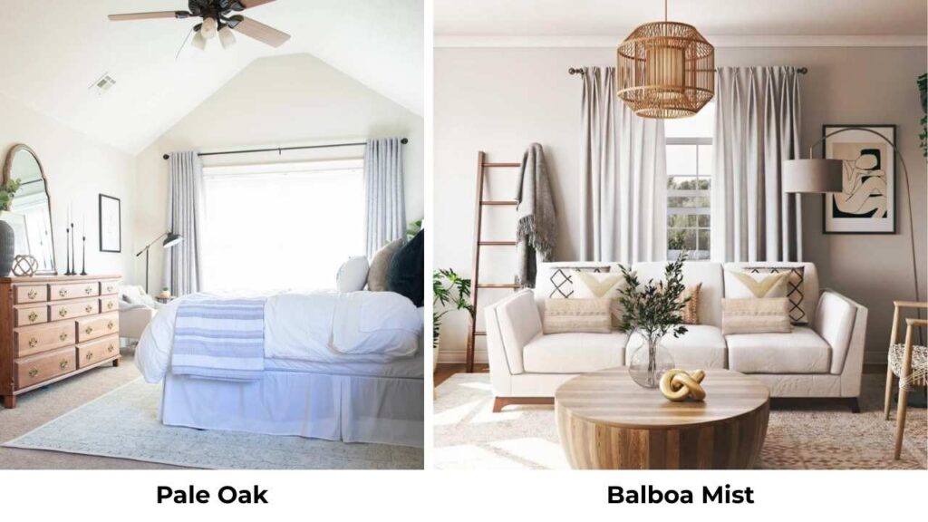 Pale Oak Vs Balboa Mist