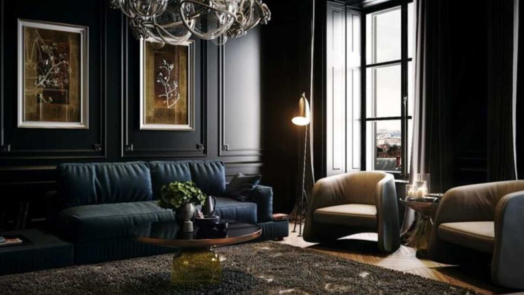 Black in living rooms