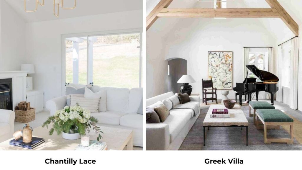 Chantilly Lace Vs Greek Villa