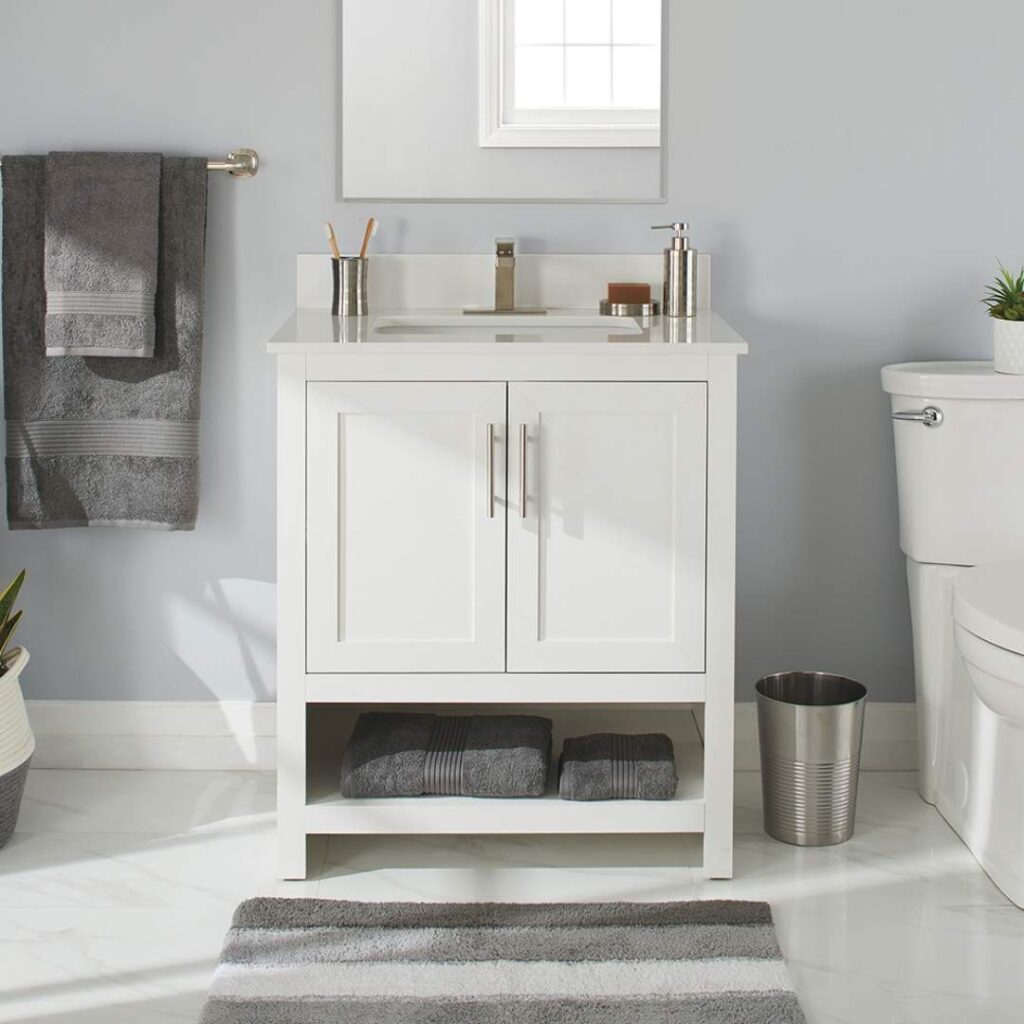 Dover White in bathroom