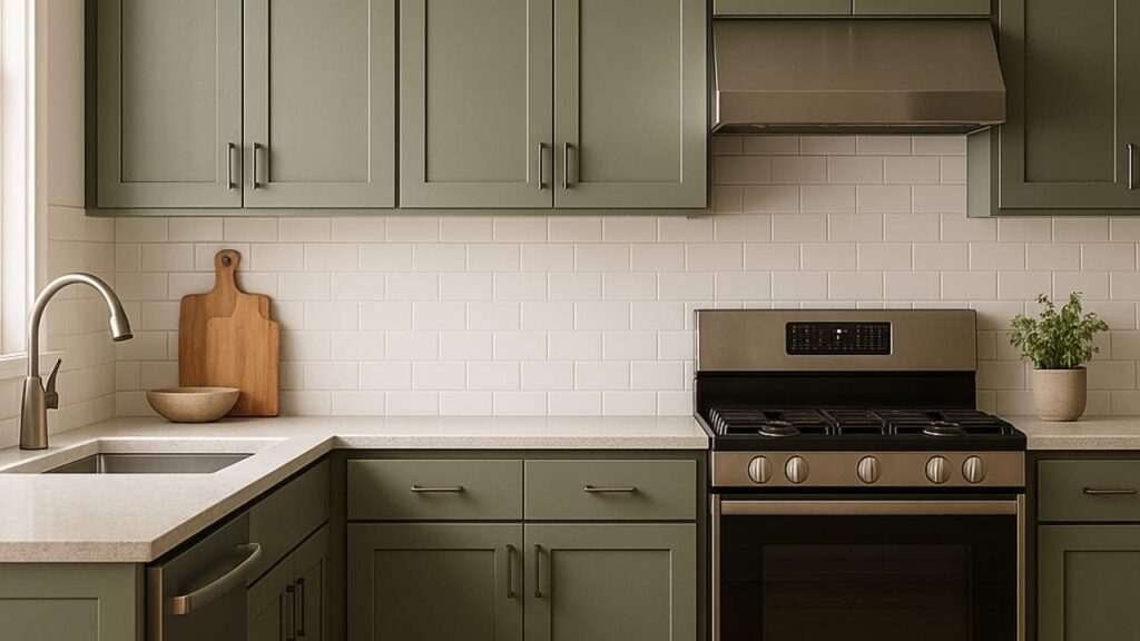 Dried Thyme on kitchen cabinets 