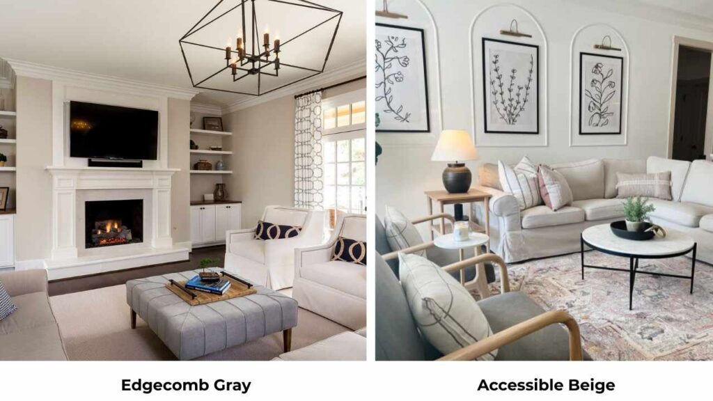 Edgecomb Gray Vs Accessible Beige