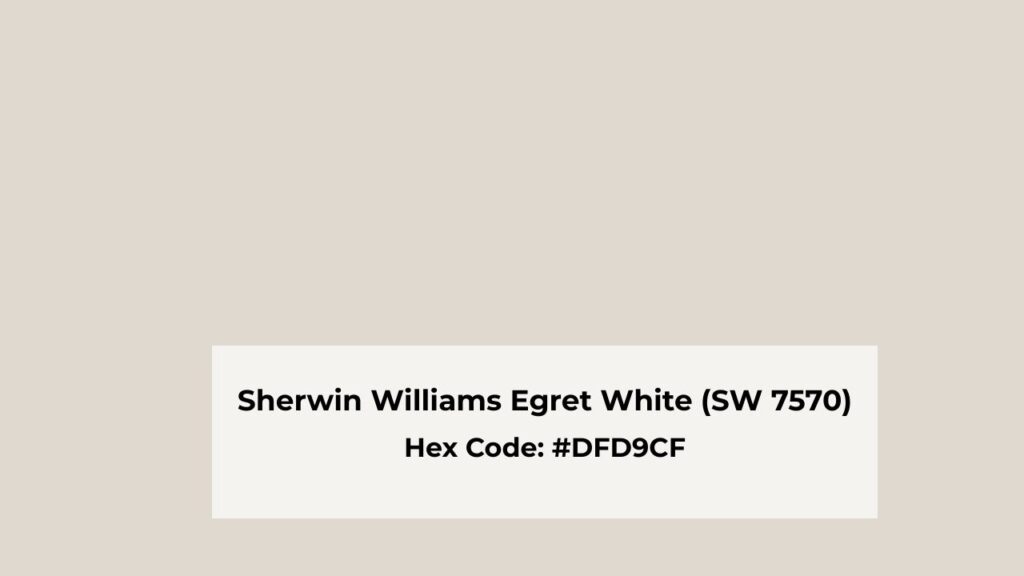 Color Profile of Sherwin Williams Egret White (SW 7570)