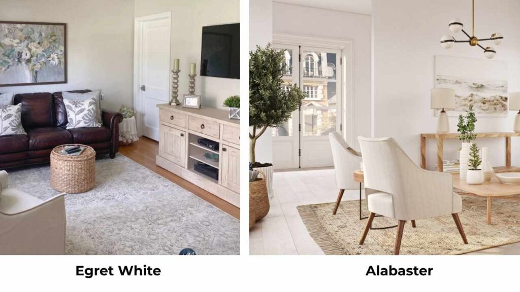 Egret White Vs Alabaster: Room-By-Room Suitability