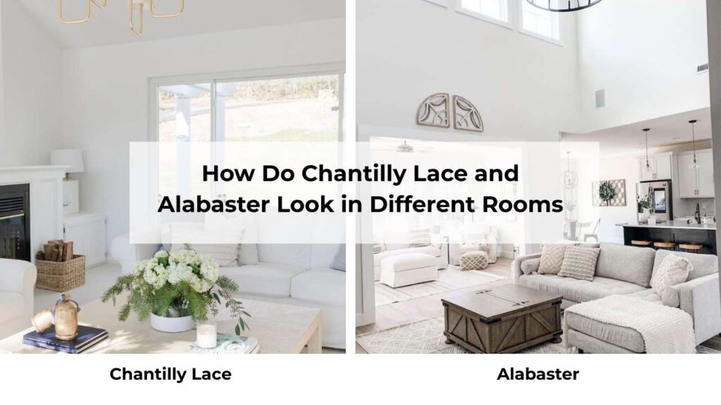 How Do Chantilly Lace and Alabaster Look in Different Rooms