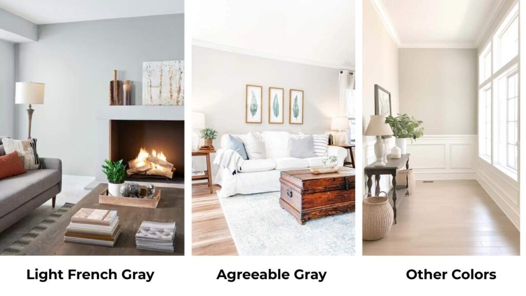 Light French Gray Vs Agreeable Gray Vs Other Colors