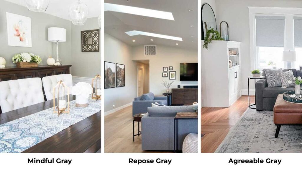 Mindful Gray Vs Repose Gray Vs Agreeable Gray