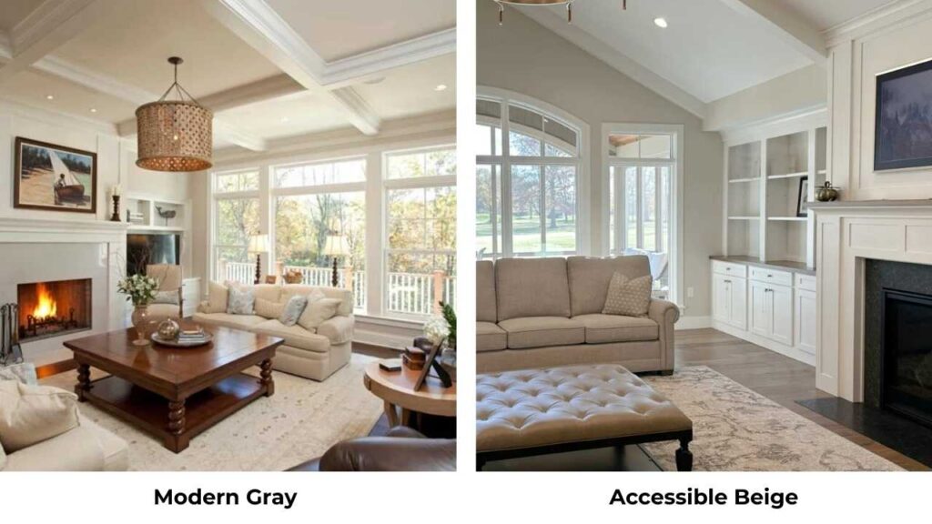 Modern Gray Vs Accessible Beige