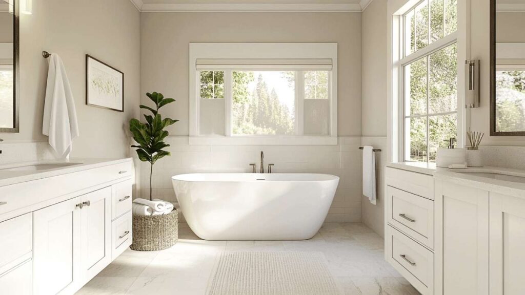 Origami White in the bathroom