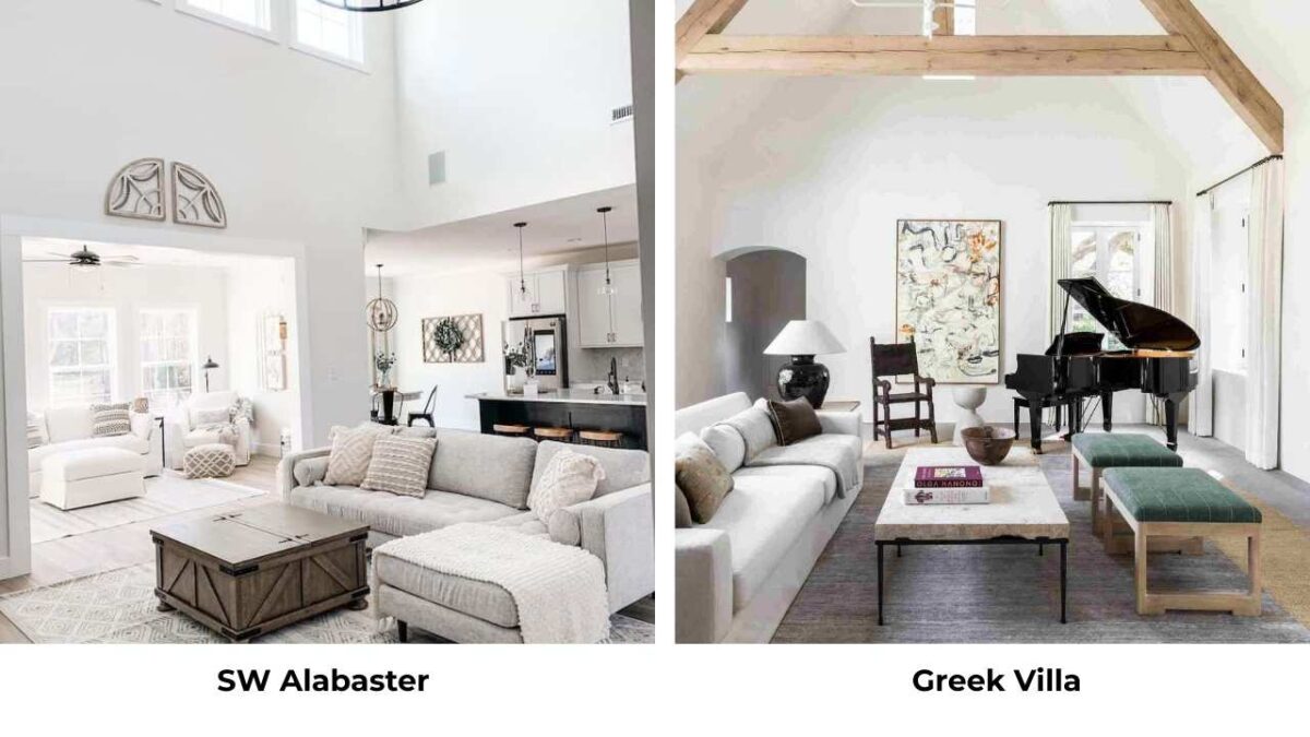 SW Alabaster Vs Greek Villa: Which White Paint Works Best in Your Modern Home?