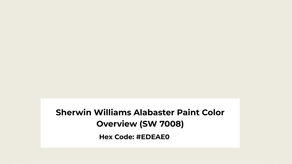 Sherwin Williams Alabaster Paint Color Overview (SW 7008)