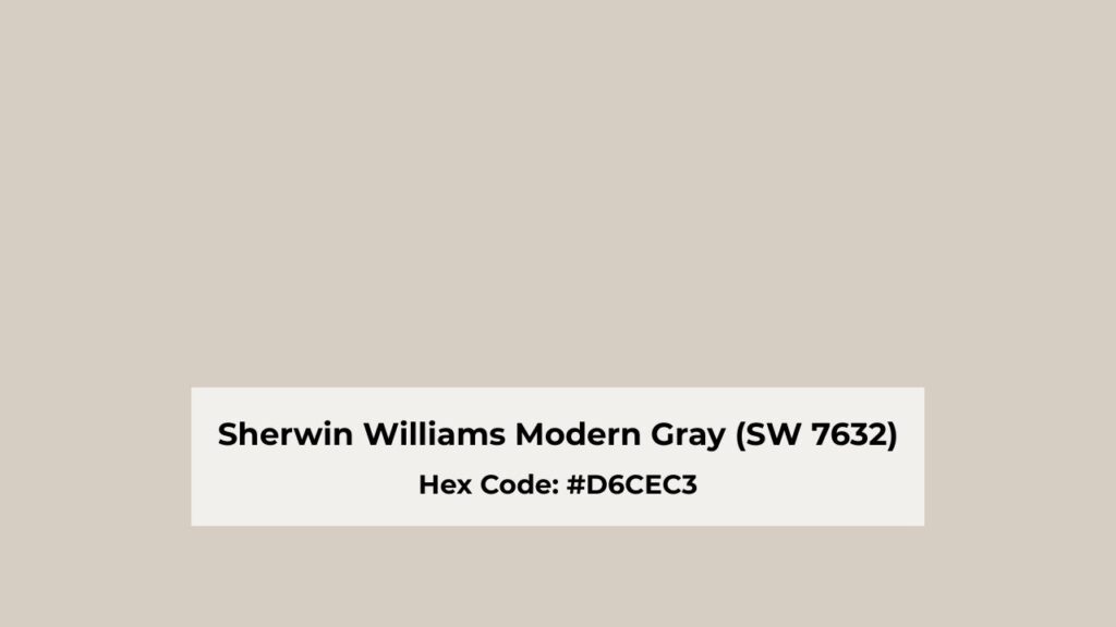 Color Profile of Sherwin Williams Modern Gray (SW 7632)