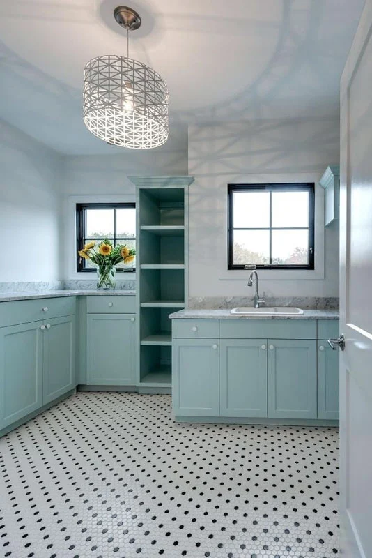 Sherwin Williams Rainwashed Kitchen