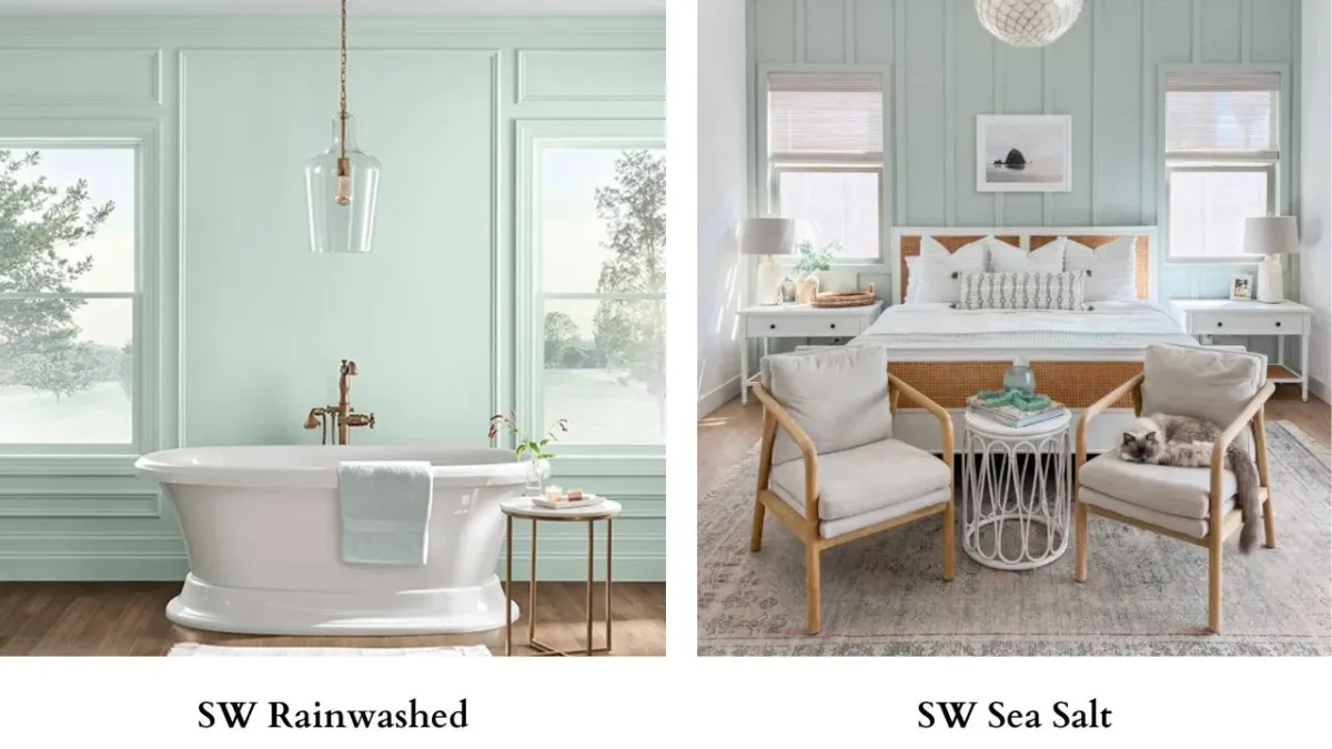 Sherwin Williams Rainwashed Vs Sea Salt: Choosing the Perfect Blue-Green for Your Space