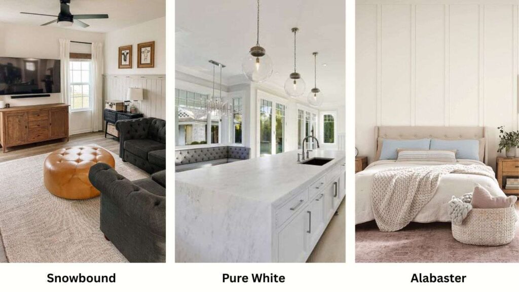 Snowbound vs Pure White vs Alabaster