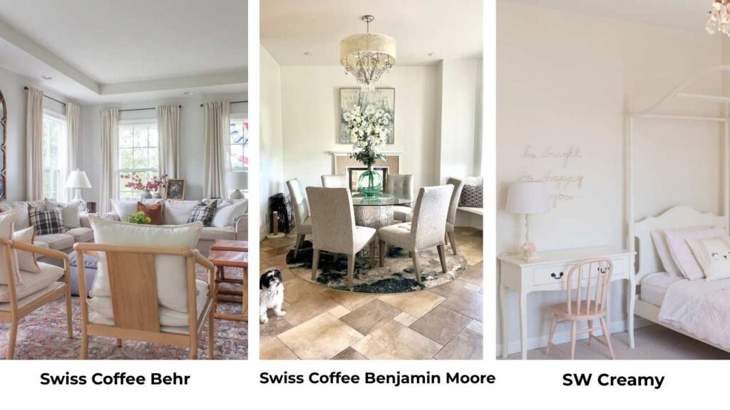 Swiss Coffee Behr Vs Benjamin Moore Vs Other Colors