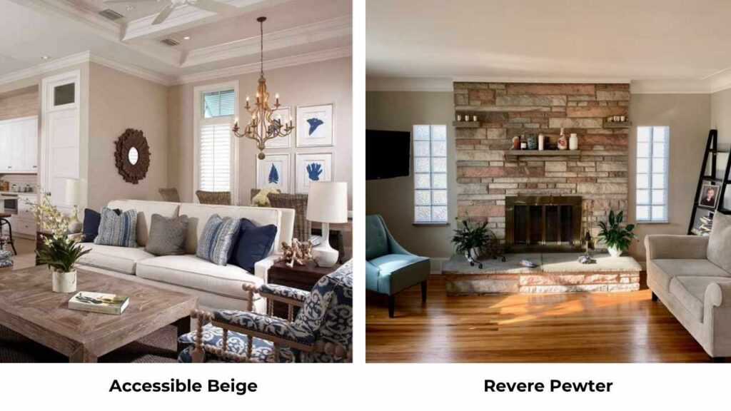 Accessible Beige Vs Revere Pewter