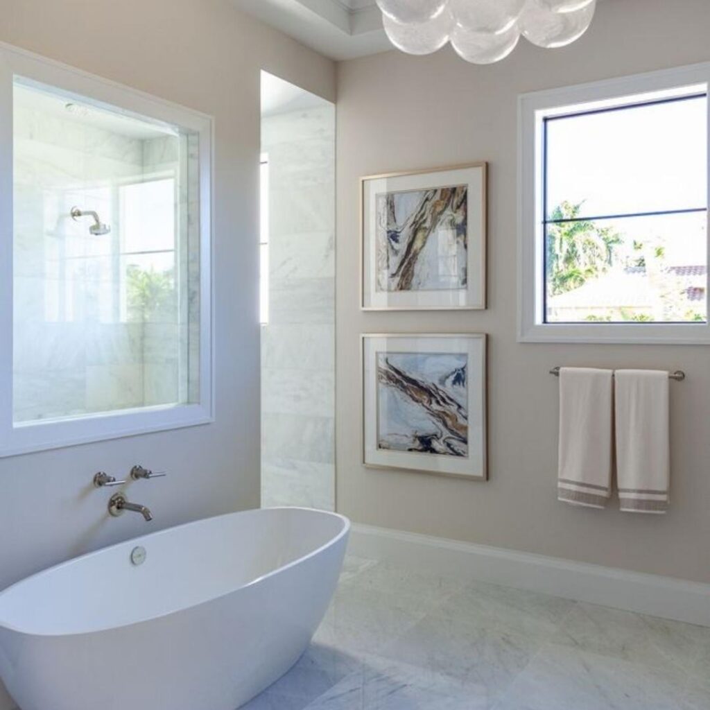 Aesthetic White in a bathroom