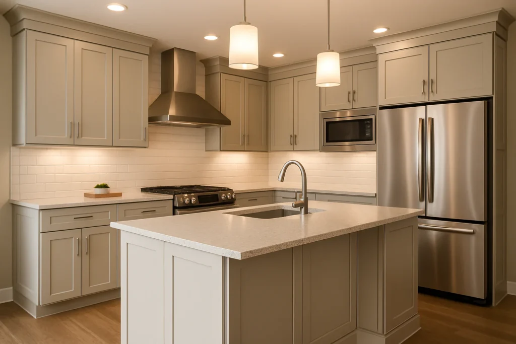 Agreeable Gray is common in kitchens
