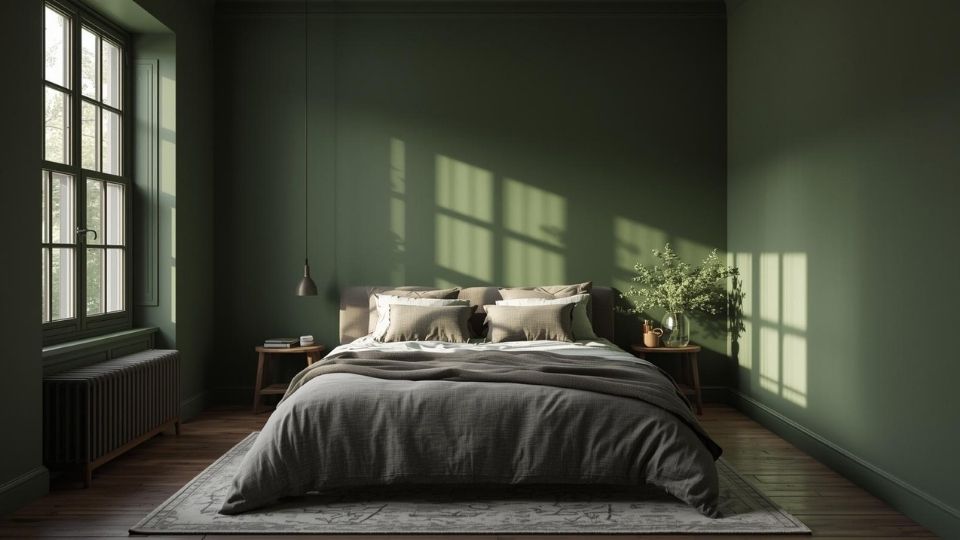 Army Green in a bedroom