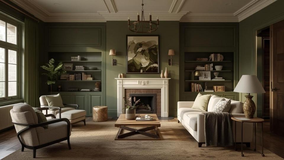 Army Green in a living room