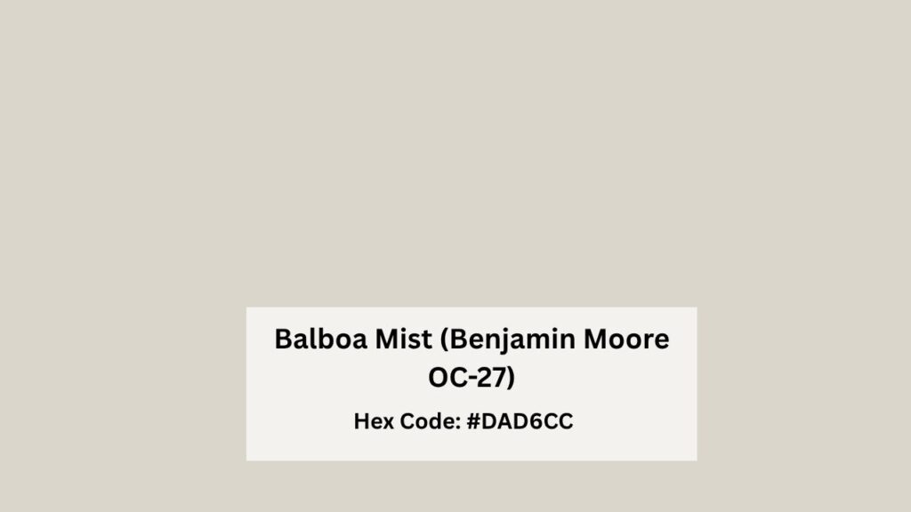Color Profile of Balboa Mist (Benjamin Moore OC-27)